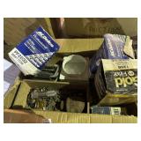 Box of oil filters, inline filter, metal handles