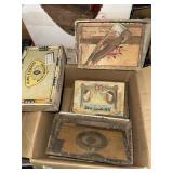 4 empty cigar boxes