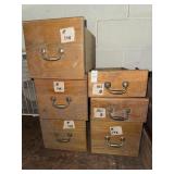 6 wooden drawers