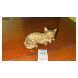 Heavy Brass Cat Paperweight