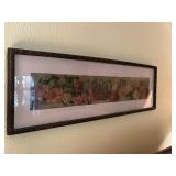 Floral framed floral art needs work 41.5 X 11.5