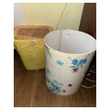 2 decorative waste cans