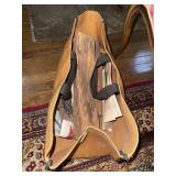 Bag with firewood and newspaper