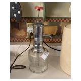 Vintage MCM chrome and glass liquor pump