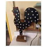 Vintage hand painted folk art wooden rooster