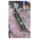 Vintage Wooden Tool box W Assorted Tools