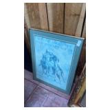 Framed Rolling Rock Hunt Jockey Picture