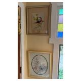Two Framed Bird Prints