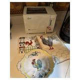 Rooster decor lot and Oster toaster