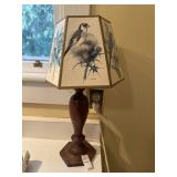 Vintage P.H. Gonner bird table lamp