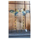 Vintage Metal Rooster Candle Holder