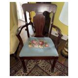 Antique mahogany chippendale style armchair