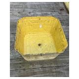 Vintage yellow metal wash basin