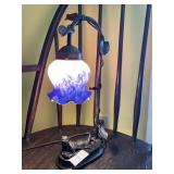 Vintage decorative accent lamp featuring a
