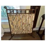 Vintage stick and ball privacy or fireplace