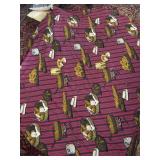 Vintage fondue print round tablecloth 7ft