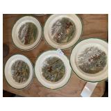 Set of vintage Spode England plates have some