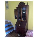 Antique mahogany secretary desk and hutch- 26 x