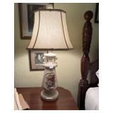 Vintage floral porcelain table lamp