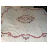Vintage appliquï¿½ quilt 86 x 89 inches