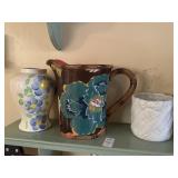 Lot of 3 decorative pitcher and vases