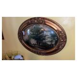Reverse Cottage Oval Painting