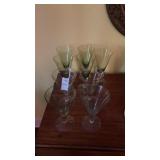Lot of Green Martini Glasses