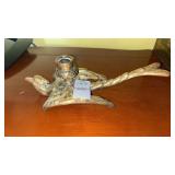 Heavy Brass Bird Candle Stick Holder