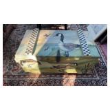 Wooden Painted Geese Storage Box