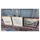 3 Framed Pictures