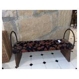 Vintage wooden footstool/kneeling bench -curved