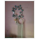 Metal candle holder &veil