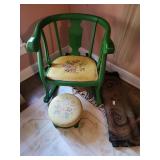Vintage rocking chair & foot stool