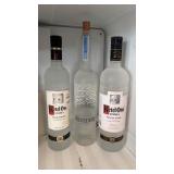 3 Partial Bottles of Vodka