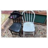 Two Vintage Wooden Chairs
