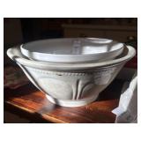 2 large ceramic mixing bowls