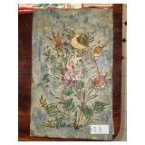 Vintage glazed pottery tile (hot plate?) with