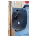 Antique Leather Farrier Apron with Iron Ring