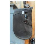 Antique Leather Farrier Apron with Iron Ring