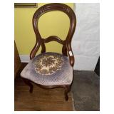Victorian balloon back parlor chair