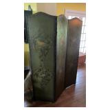 Vintage Floral Room Divider 5 1/2 Feet Tall