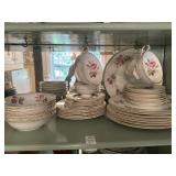Set of Paragon pink rose dishes