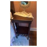 Pair of 2 End Tables One Has Marble Top