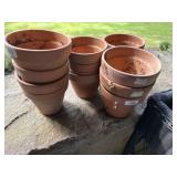Lot of terracotta planters