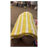 Yellow and White Afghan