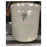 York Salt- Glazed 2 Gal Crock w dried stems