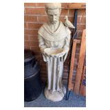 Saint Francis Garden statue holding a bird bath