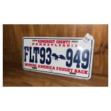 Flight 93 License Plate