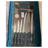 7 piece German Style Knife Set with a cutting