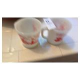 Vintage set of fire-king anchor hocking white